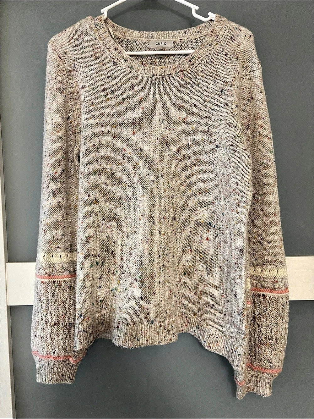 Cupio Multicolor Knit Sweater Size Large